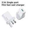 10.5 W Output Power USB Fast Charger Phone Charger Portable Charger For Cellphone miniinthebox
