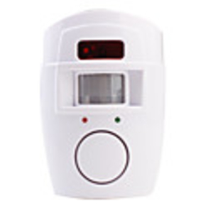 105dB Security Alarm Siren with IR Motion Detector and Dual Arm/Disarm Remote Keychains
