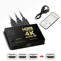 1080P 4K2K HDMI Video Switcher HDMI Splitter 3 in 1 out Port Hub for DVD HDTV Xbox PS3 PS4