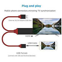 1080P AV Adapter Accessories HDMI Cable Plug And Play Phone To TV Tablets Sync Screen Wire Line Smart HD For IPhone 6 7 8 X