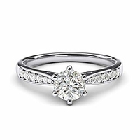 10k white gold 1.0 ct classic 6-prong simulated diamond engagement ring graduated side stones promise bridal ring (8)