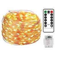 10M 100LED Waterproof Remote Control 8 Function Copper Wire LED String Lights Outdoor String Lights AA Battery-Powered Fairy Light Christmas Wedding Birthday Family Party Room Decoration Without Batte miniinthebox