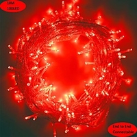 10m 33ft 100 LED String Lights Red Indoor Outdoor Christmas Tree Wedding Party Bedroom Wall Halloween Decoration miniinthebox