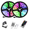 10m Light Sets LED Light Strips RGB Tiktok Lights 600 LEDs 2835 SMD 1 set Remote Control RC Cuttable Dimmable 12 V Linkable Self-adhesive Color-Changing IP44