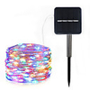10m String Lights 100 LEDs 2pcs Warm White Multi Color Halloween Christmas Waterproof Outdoor Party Solar Powered