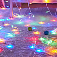 10m String Lights 100 LEDs 4mm 1 set White Warm Yellow Valentine