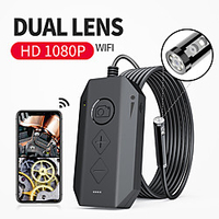 10M1080P Dual-Lens Endoscope Wireless Endoscope with 8 LED Lights Inspection Camera Zoomable Snake Camera For Android iOS Tablet hard wire 10M
