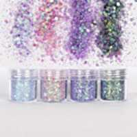 10ml Holographic Mermaid Dreams Chunky Glitter Sequins Iridescent Flakes Hexagon Tips Mixed Paillette Face Eyes Body Hair Nail Art