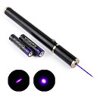 10mW 405nm Purple Blue Laser Pointer Pen (2 AAA included)