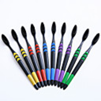10PC Hard Bristles Toothbrush Whiten Tooth Super Cross Remove Tongue Plaque Bacteria Smoke Coffee Stains Teeth Brush Dental Care