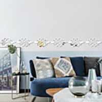 10Pcs / Set Cross Border Popular Acrylic Mirror Wall Sticker Wholesale Waist Line Skirting Line Ceiling Background Wall Border Decoration Bedroom Sofa Background