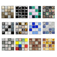 10pcs 1010cm mosaic tiles wall sticker transfers flat 2d printed covers for kitchen cupboard washbasin wallpaper waterproof wall decals miniinthebox