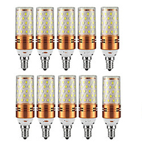 10pcs 12 W LED Corn Lights 1000 lm E14 E27 T 60 LED Beads SMD 2835 Decorative Christmas Wedding Decoration Warm White Cold White 220-240 V / RoHS