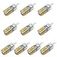 10pcs 1.5 W LED Corn Lights 130-150 lm G4 T 24 LED Beads SMD 2835 Decorative Warm White White 12 V / 10 pcs