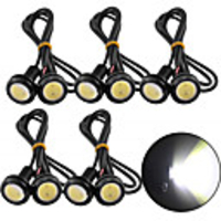 10pcs 18 MM Car Eagle Eye DRL Led Daytime Running Lights LED 12V Backup Reversing Parking Signal Automobiles Lamps DRL Car styling