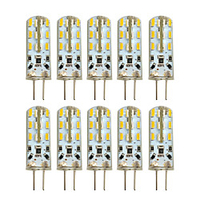 10pcs 2 W LED Bi-pin Lights 100-200 lm G4 T 24 LED Beads SMD 3014 Warm White Cold White 12 V / 10 pcs / RoHS miniinthebox