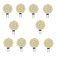 10pcs 2 W LED Bi-pin Lights 200 lm G4 12 LED Beads SMD 5050 Warm White White miniinthebox