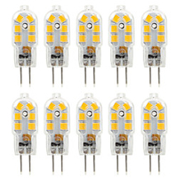 10pcs 2.5 W LED Bi-pin Lights 250 lm G4 T 14 LED Beads SMD 2835 Decorative Warm White Cold White Natural White 220 V 12 V miniinthebox