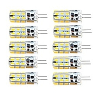 10pcs 2.5W LED Bi-pin Lights Bulbs 260lm Dimmable G4 T Shape Beads SMD2835 Landscape Halogen Bulb Replacement Warm Cold Natural White AC12V DC12V AC220V miniinthebox