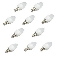 10pcs 3 W LED Candle Lights 200 lm E14 C35 8 LED Beads SMD 2835 Christmas Wedding Decoration Warm White Cold White 220-240 V / 10 pcs / RoHS
