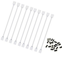 10PCS 30CM LED Extension Cable 4-pin Female To Female 20pcs 4-Pin Connector For SMD 5050 3528 RGB LED Light Bar miniinthebox