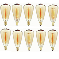 10pcs 40 W E14 ST48 Warm White 2200-2700 k Retro / Dimmable / Decorative Incandescent Vintage Edison Light Bulb 220-240 V miniinthebox