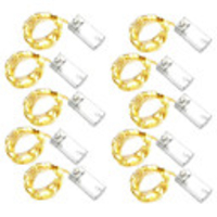 10pcs 6pcs LED String Light Christmas Décor Silver Wire Fairy Garland Home Christmas Wedding Party Decoration 3m 2m 1m Battery Powered
