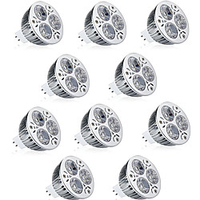 10pcs 9 W LED Spotlight 600 lm MR16 3 LED Beads High Power LED Decorative Warm White Cold White 12 V / RoHS