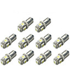 10pcs BA9S Car Light Bulbs 1 W SMD 5050 120 lm 5 LED Turn Signal Light For universal