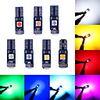 10PCS CANBUS T5LED W1.2W 3030 3LED Car Interior Light Auto Side Wedge Dashboard Gauge Instrument Lamp Bulb DC12V White Pink