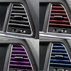 10Pcs Car Accessories interior DIY Car Interior Air Conditioner Outlet Vent Grille Chrome decoracion Strip Silvery car styling