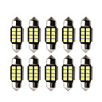 10pcs Car led c5w led bulb CANBUS 12V Festoon 31mm 36mm 39mm 41mm c5w c10w reading lamp car Interior Light 2835 SMD white
