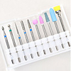 10pcs Diamond Nail Drill Bits Set Electric Machine Rotate Cuticle Cleaning Burr Polishing Tools Cutters Manicure Accessory Tool