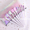 10pcs Fantasy Unicorn Makeup Brush Set Girl Heart Student Cheap Makeup Brush Set Super Soft Beauty Tool