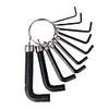 10pcs HEX KEY RING,  black