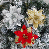 10pcs Multicolor Christmas Flower Branch Flower Christmas Tree Decoration Accessories Flannel Christmas Flower Ornaments miniinthebox
