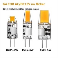 10pcs No Flicker Mini G4 COB Lamp AC DC 12V LED 2W 3W 5W Bulb Candle Lights Replace 30W 20W Halogen for Chandelier Spotlight miniinthebox