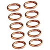 10pcs spring clip round carabiner- 1 gate o ring round carabiner snap clip trigger spring keyring buckle. organizing accessory/metal secure holder/durable and rust-proof (rose gold)