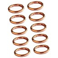 10pcs spring clip round carabiner- 1 gate o ring round carabiner snap clip trigger spring keyring buckle. organizing accessory/metal secure holder/durable and rust-proof (rose gold)