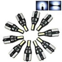 10Pcs T10 194 168 CANBUS 7020 SMD 2LED License Plate Interior Wedge Light Bulb Bright White 6000K 360 Lighting Waterproof 12V