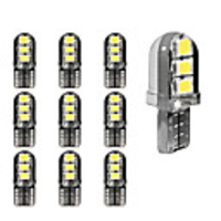 10pcs T10 Light Bulbs 1 W SMD 2835 80 lm 6 LED License Plate Lights / Tail Lights / Side Marker Lights For universal All years
