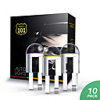 10PCS T10 W5W 194 12V LED Bulb White Yellow Red Ice Blue Green Pink Auto Lamp for Car Interior Dome Side Parking Light