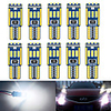 10PCS W5W T10 car interior light canbus 194 501 led 9 4014 SMD Instrument Lights bulb lamp dome light no error 12V 6000K