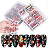 10pcs/box Nail Halloween Nail Art Starry Sticker Set Nail Sticker Transfer Paper Christmas Starry Paper