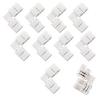 10pcs/Pack L Shape Solderless Snap Down 2Conductor LED Strip Connector for Right Angle Corner or 90 Turning Connection of 8mm Wide 3528 2835 miniinthebox