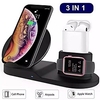 10W 7.5W 3 in 1 Wireless Charger FOR Apple Watch and AirPods Charging Stand QI Fast Wireless Charger for iPhone 11 Pro Max/XS/Xs Max/XR/X/8/8 Plus, Samsung Galaxy S10/S10 Plus/S9/S9 Plus/Note 9/Note 8