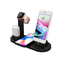 10W Fast Wireless Charger 360 Angle Rotating Desktop IPhone Micro Usb Type-C Triple Charger for Airpods iPhone Samsung Huawei Xiaomi and Others