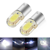 10X BA9S LED Car Led CANBUS T4W H6W LED COB 2LED Side Wedge Light Interior Signal Lamp License Plate Light Dome Light 12V White miniinthebox