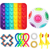11 pcs Push Pop Bubble Fidget Toys Sensory Antistress Toy Pack Kawaii Stress Relief Toy Kids Adults Squishy Push Bubble Anti Stress Toy miniinthebox