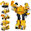 1:10 Metal Alloy Truck Crane Wheel Tractor-Scraper Track Set Transformation Car Toy Transformable Simulation Parent-Child Interaction Boys